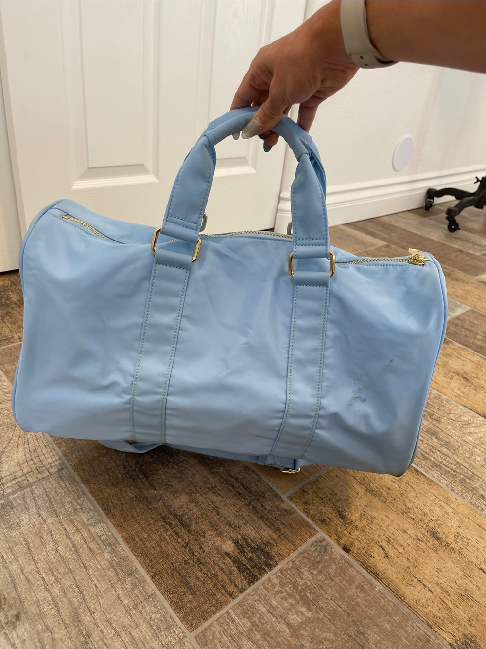 Stony Clover Light Blue Travel Duffle Bag